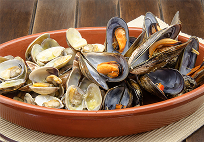 Cozze e vongole cotte