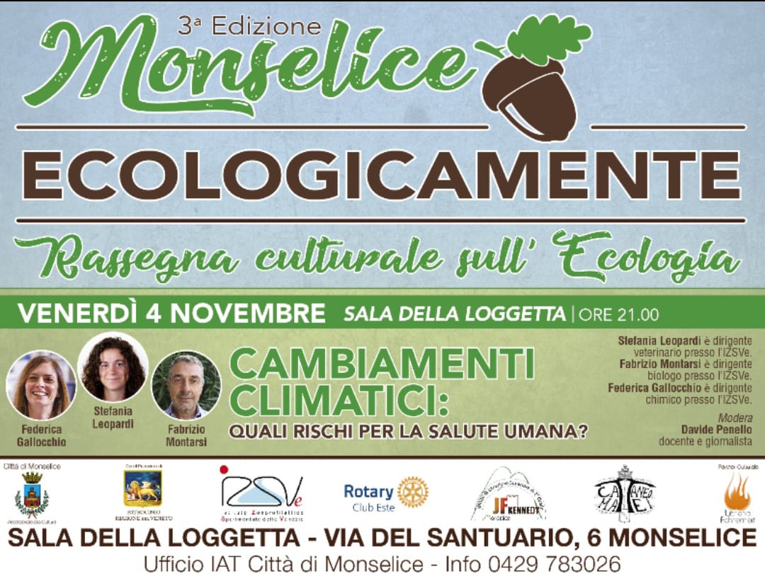Rassegna "Ecologicamente", locandina della serata del 4 novembre 2022 a Monselice